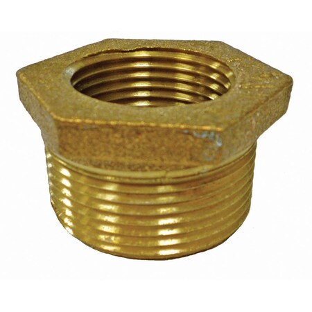 2 In. X 1-1/2 In. Bronze Hex Bushing, Lead Free